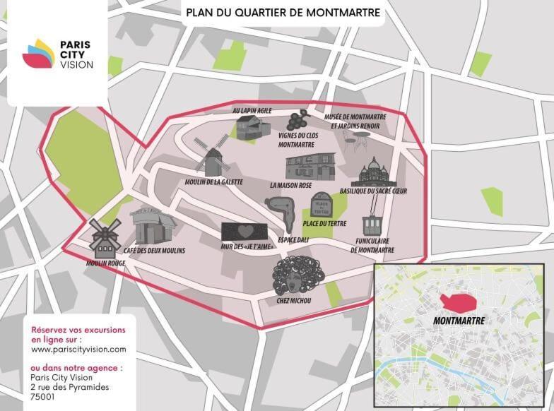 Apartmán Studyo Cosy 400 Metre Sacre Ceour Paříž Exteriér fotografie